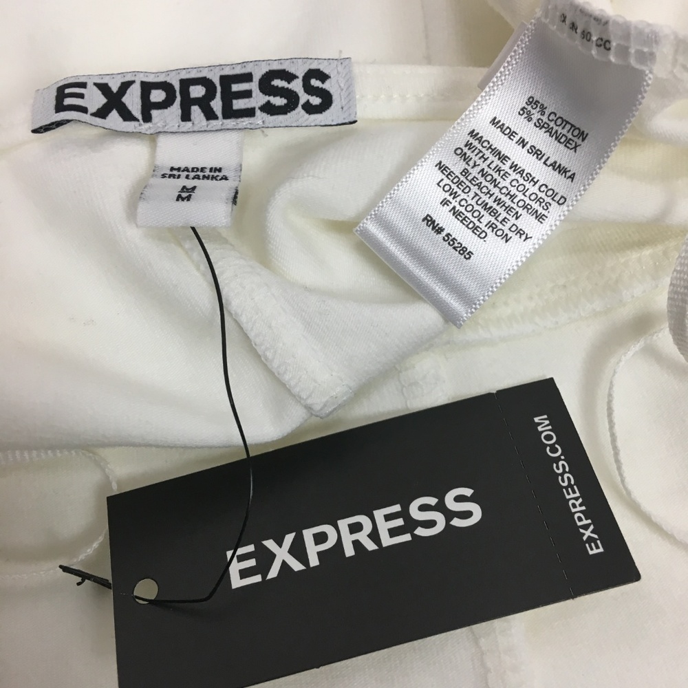 Express White Halter Style Dress Size Medium - Picture 7 of 8